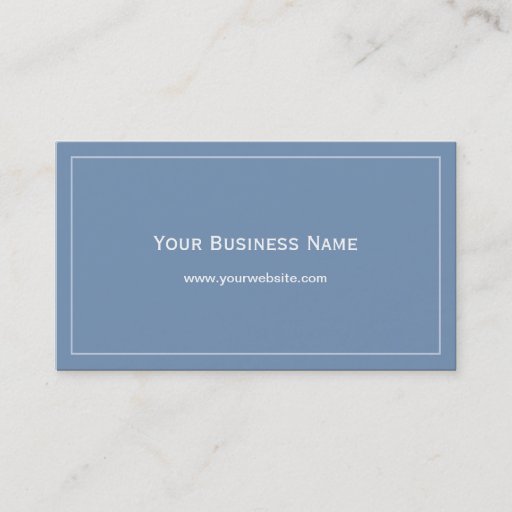 Customizable Simple Plain Blue Business card