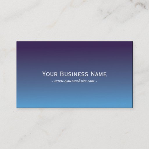 Customizable Simple Plain Blue Gradient Business card
