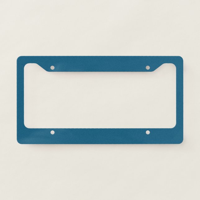 Simple plain Blue Sapphire solid color License Plate Frame (Front)