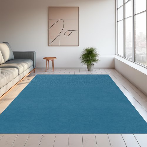 Simple plain Blue Sapphire solid color Rug