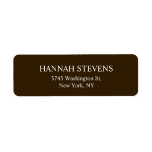 Simple Plain Brown Elegant Modern Label