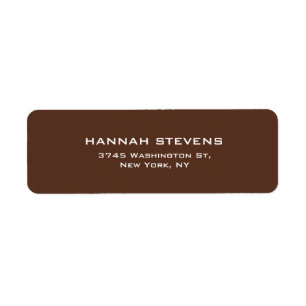 Simple Plain Brown Elegant Modern Label