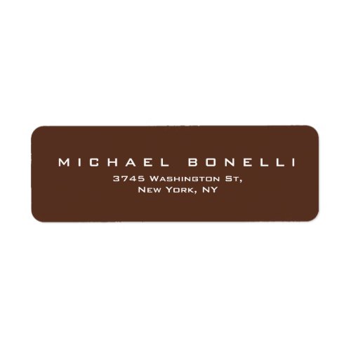 Simple Plain Brown Minimalist Modern Label
