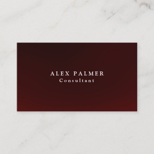 Simple Plain Brownish Red Background Original Business Card