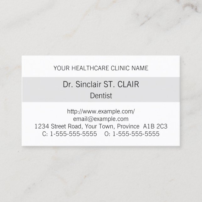 Simple, Plain Business Card (Front)