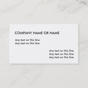 Simple Plain Business Cards