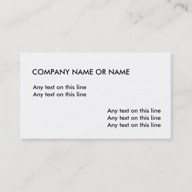 Simple Plain Business Cards (Front)