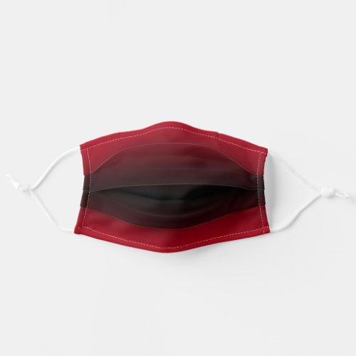 Simple Plain Cherry Red  Black Gradient Ombre Adult Cloth Face Mask