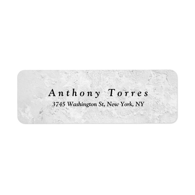 Simple Plain Classical Elegant Grey Wall Texture Label (Front)