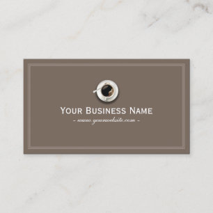 Simple Plain Coffee Shop Business Card