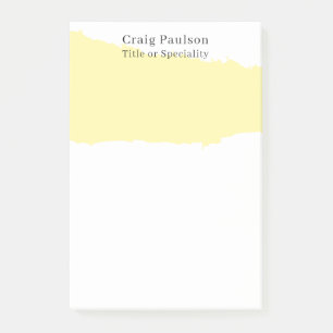 Simple Plain Cream Black White Minimalist Modern Post-it Notes