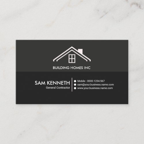 Simple Plain Creative Professional Construction Business Card