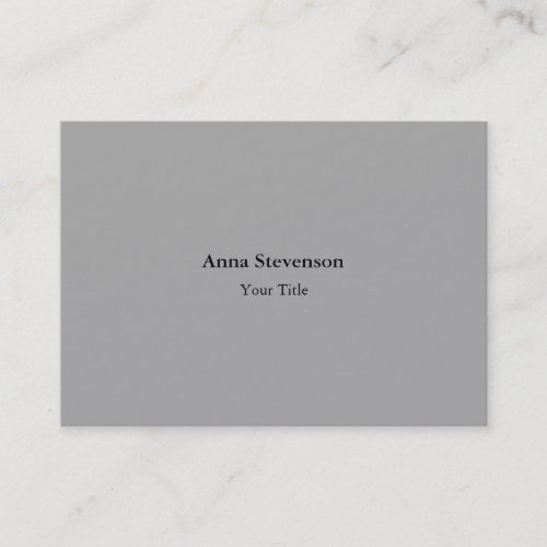 Simple plain creative professional modern grey business card