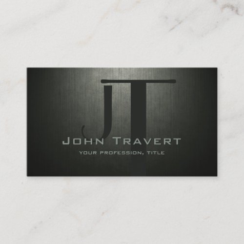 Simple Plain Custom Monogram Card Business Card