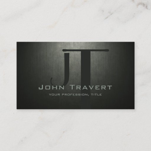 Customizable Simple Plain Custom Monogram Card Business Card