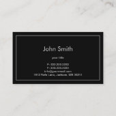 Simple Plain Dark Dining/Catering Business card (Back)