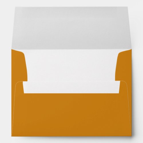 Simple Plain Dark Golden Rod Mustard Envelope