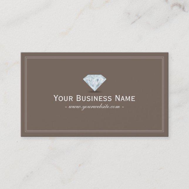Simple Plain Diamond Business Card (Front)