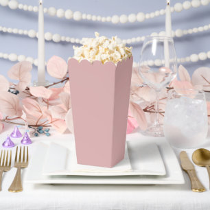 Simple Plain Dusty Pink Popcorn Favor Boxes