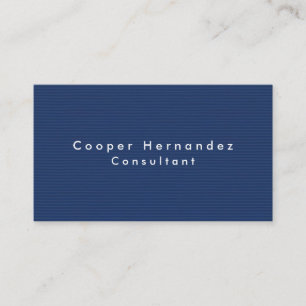 Simple Plain Elegant Blue Minimalist Professional Business Card