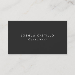 Simple Plain Elegant Gray Modern Professional Business Card