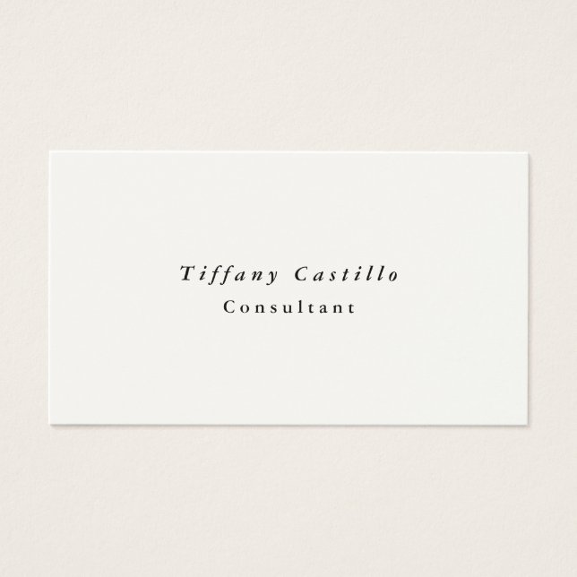 Simple Plain Elegant Minimalist Modern Cream (Front)