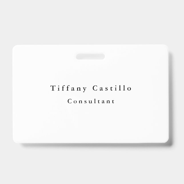 Simple Plain Elegant Modern Badge (Front)
