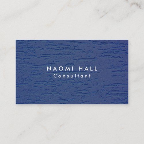 Simple Plain Elegant Modern Blue Wall Minimalist Business Card