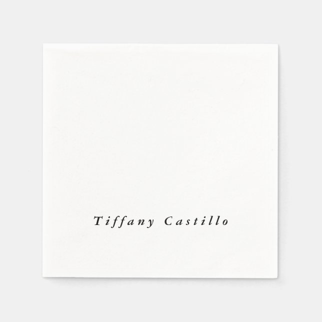 Simple Plain Elegant Modern Napkins (Front)