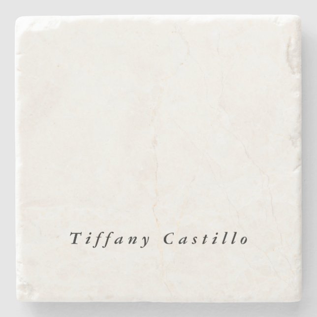 Simple Plain Elegant Modern Stone Coaster (Front)