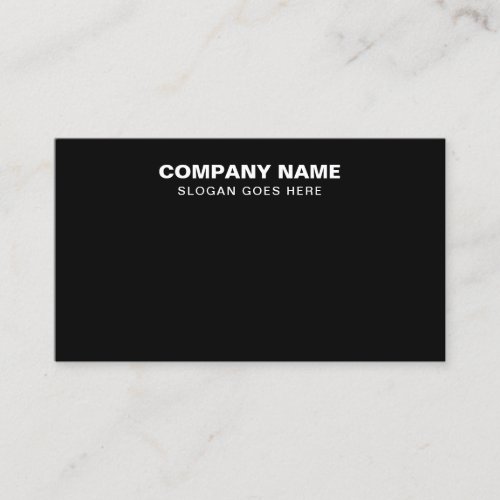 Simple Plain Elegant Professional Modern Black Business Card
