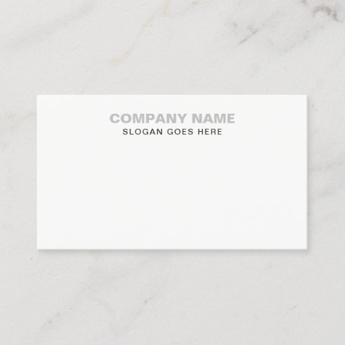 Simple Plain Elegant Professional Modern White Business Card