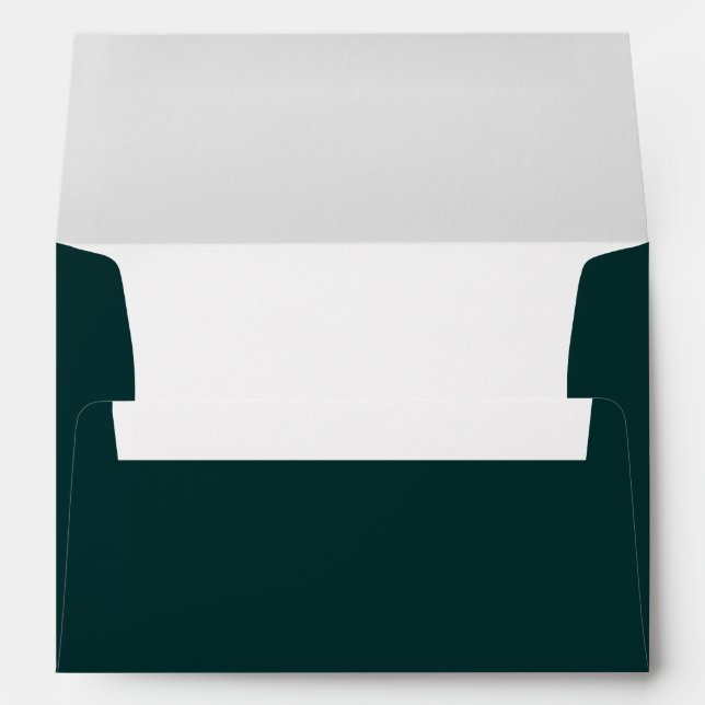 Simple Plain Emerald Green Envelope (Back (Bottom))