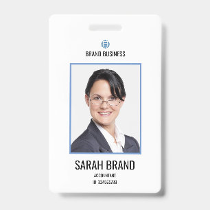 Simple Plain Employee Staff ID Badge