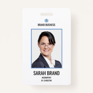 Simple Plain Employee Staff ID Badge