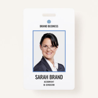 Simple Plain Employee Staff ID Badge