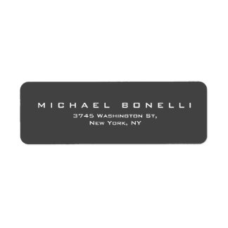 Simple Plain Gray Custom Return Address Label
