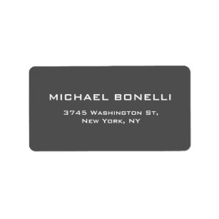 Simple Plain Gray Elegant Minimalist Simple Label