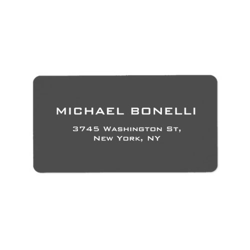 Simple Plain Gray Elegant Minimalist Simple Label