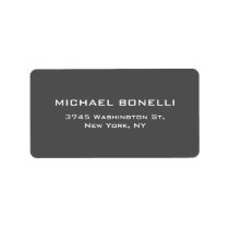 Simple Plain Gray Elegant Return Address Label Simple Plain Gray Elegant Return Address Label