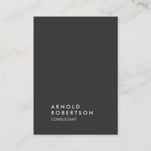 Simple Plain Gray Trendy Business Card