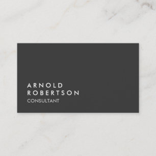 Simple Plain Gray Trendy Business Card
