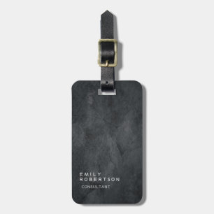 Simple Plain Gray Trendy Modern Minimalist Luggage Tag