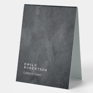 Simple Plain Gray Trendy Modern Minimalist Table Tent