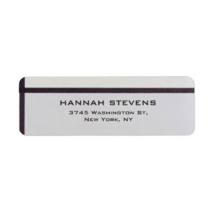 Simple Plain Grey Elegant Modern Label