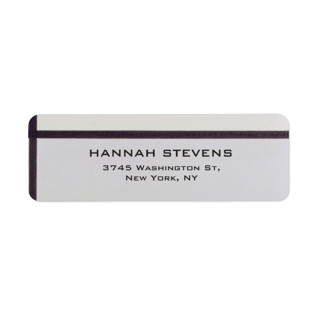 Simple Plain Grey Elegant Modern Label (Front)