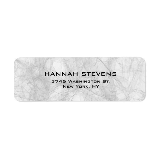 Simple Plain Grey Elegant Modern Label (Front)