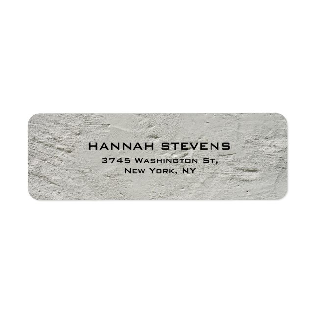Simple Plain Grey Wall Elegant Modern Label (Front)