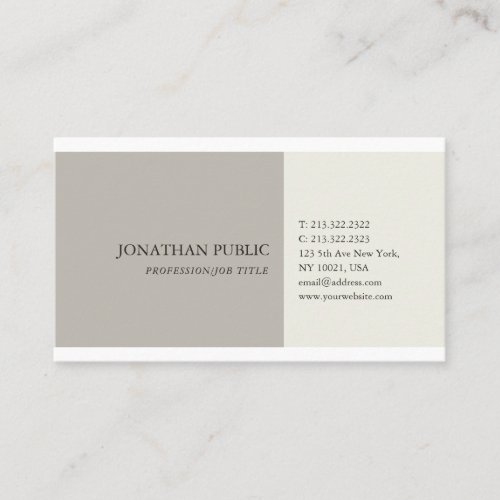 Simple Plain Harmonic Colors Professional Modern Business Card