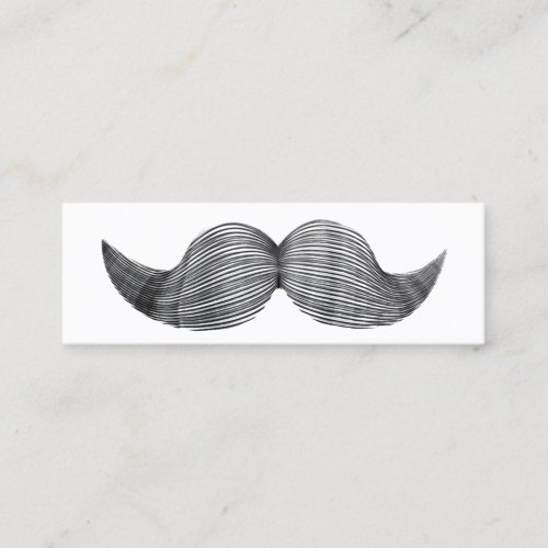 Simple Plain Hipster Mustache mini Profile Card